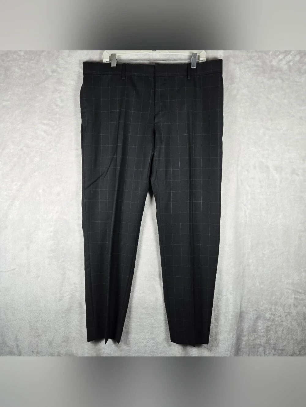 Gucci 2 Piece Suit Men Blazer 48R Pants 36x30 Inseam Black Windowpane Read Des!